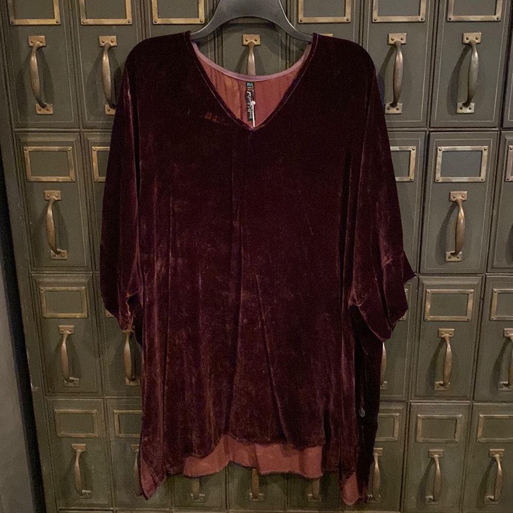 Brightly Twisted Velvet tunic